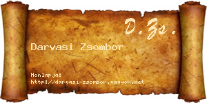 Darvasi Zsombor névjegykártya